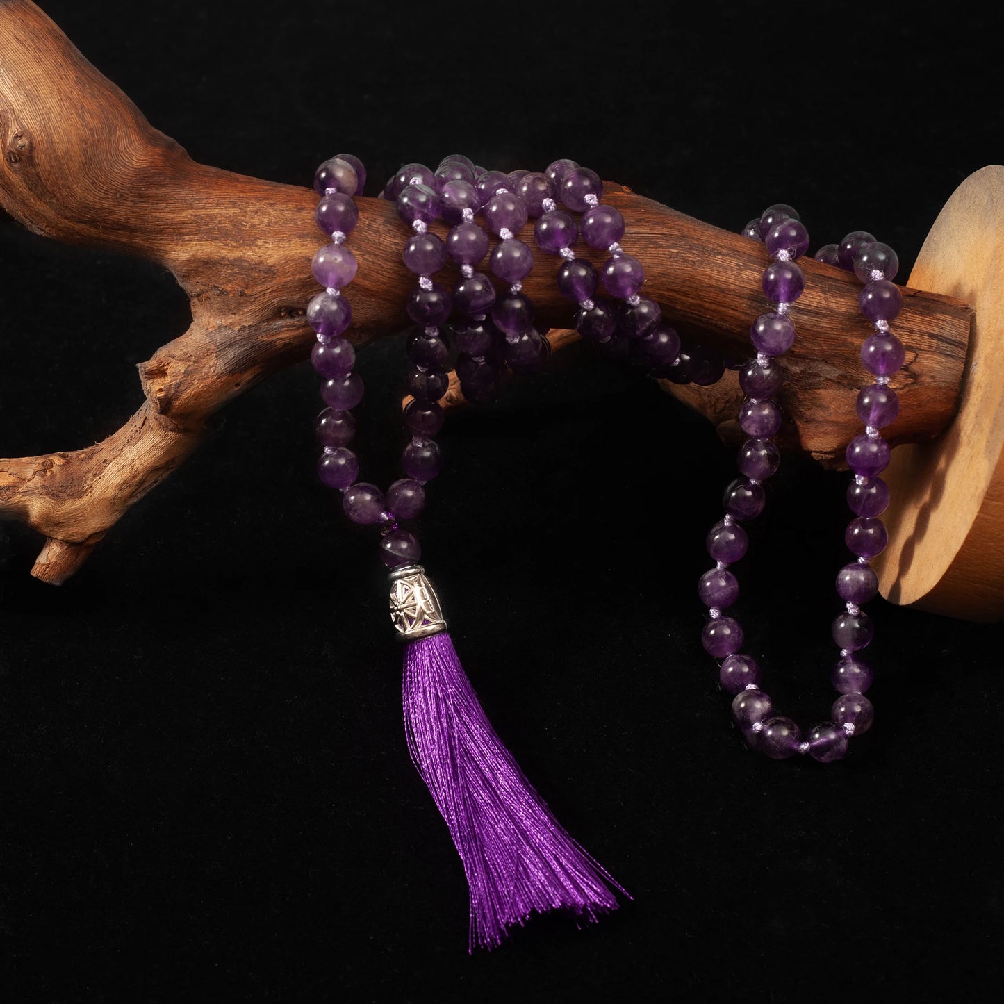 Purple Amethyst Bead Mala-ToShay.org