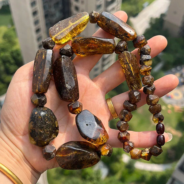 Yellow Amber Necklace-ToShay.org