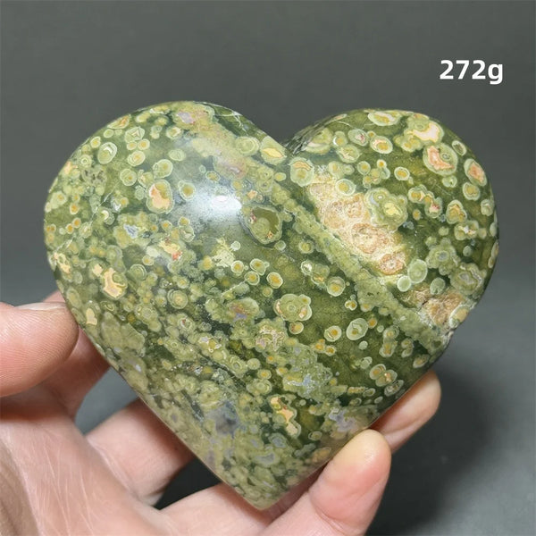 Green Rainforest Jasper Heart-ToShay.org