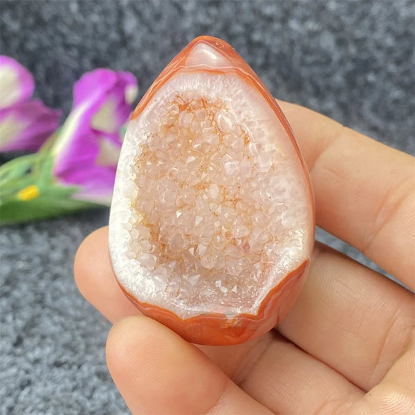Red Agate Geode Crystal Egg-ToShay.org