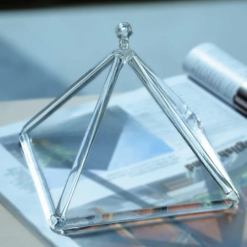 Clear Crystal Singing Pyramid-ToShay.org