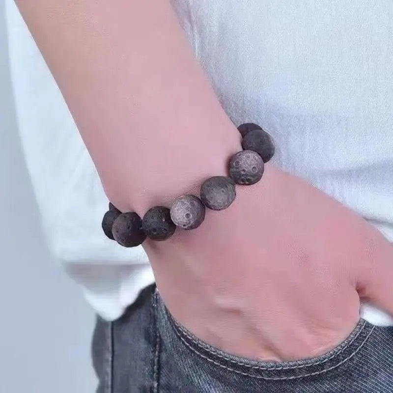 Black Obsidian Meteorite Bracelet-ToShay.org