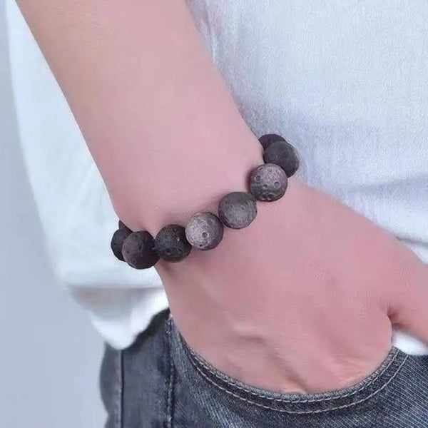 Black Obsidian Meteorite Bracelet-ToShay.org