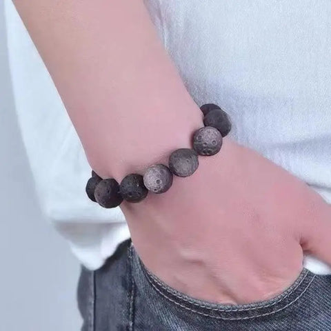Black Obsidian Meteorite Bracelet-ToShay.org