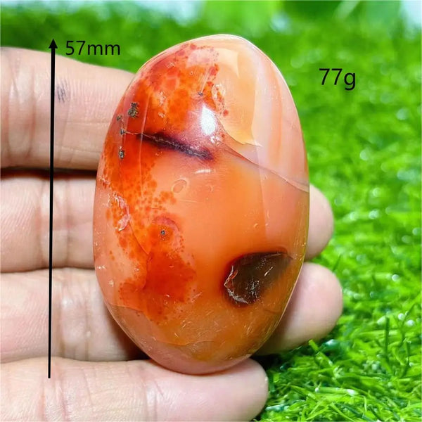 Orange Carnelian Palm Stone-ToShay.org