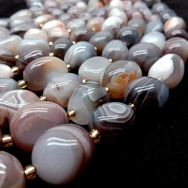 Grey Sardonyx Agate Beads-ToShay.org
