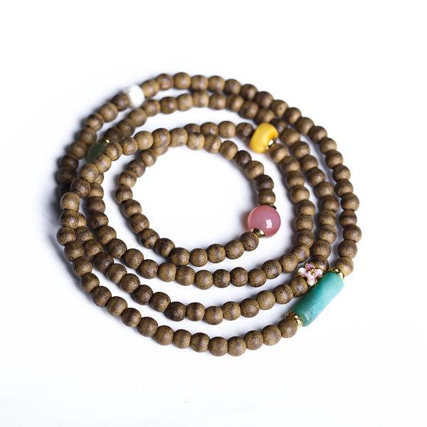 Wood Agarwood Wrap Bracelet-ToShay.org