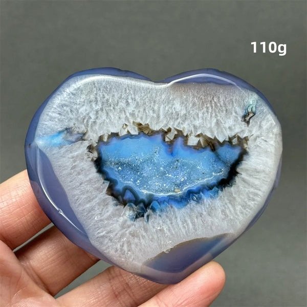 Blue Agate Geode Heart-ToShay.org