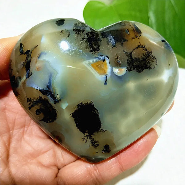 Yellow Moss Agate Heart-ToShay.org