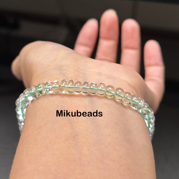 Green Quartz Rondelle Beads-ToShay.org