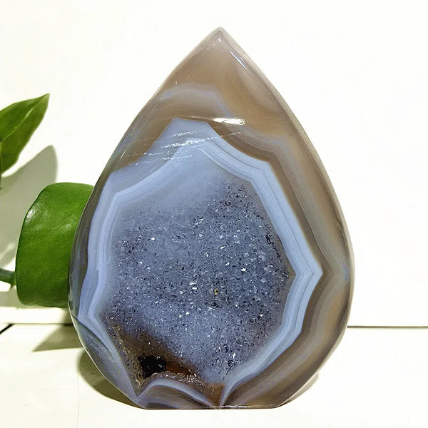 Grey Agate Crystal Point-ToShay.org