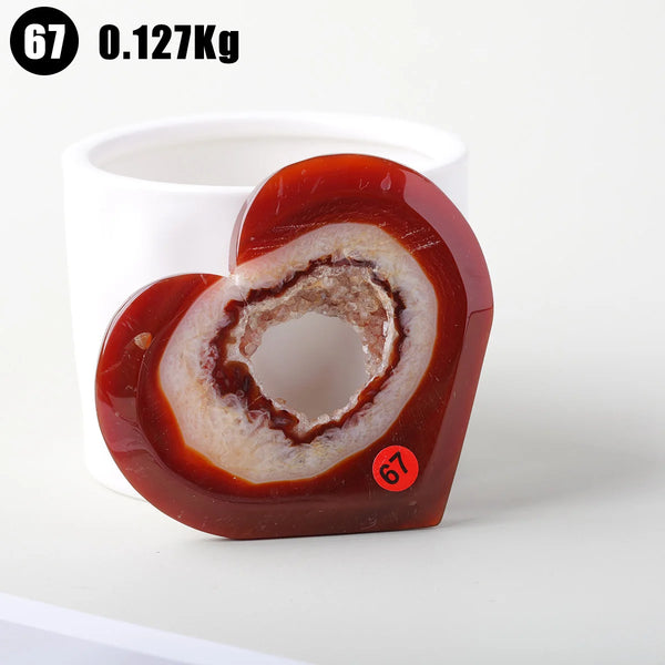 Red Agate Druzy Heart-ToShay.org