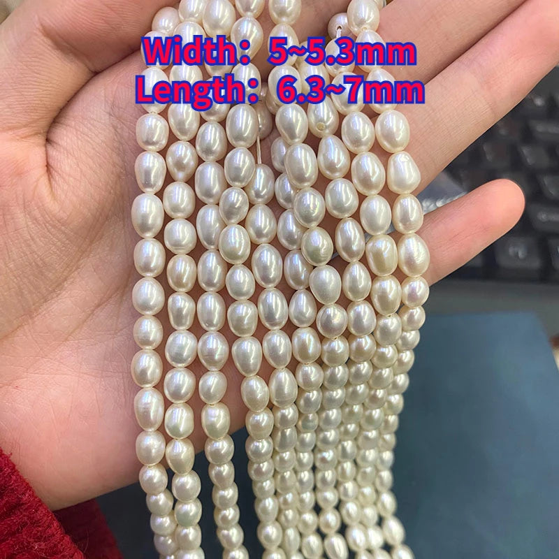 White Pearl Rice Beads-ToShay.org