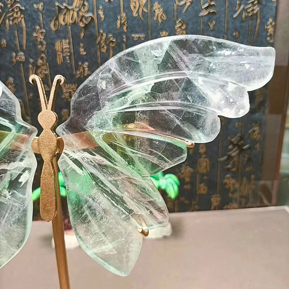 Green Fluorite Crystal Wings-ToShay.org