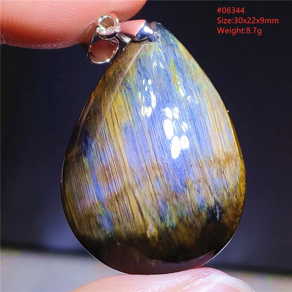 Blue Pietersite Chatoyant Pendant-ToShay.org