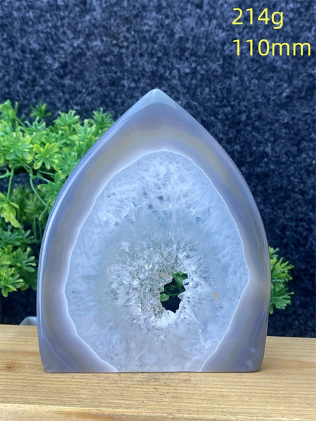 Blue Agate Geode Flame-ToShay.org