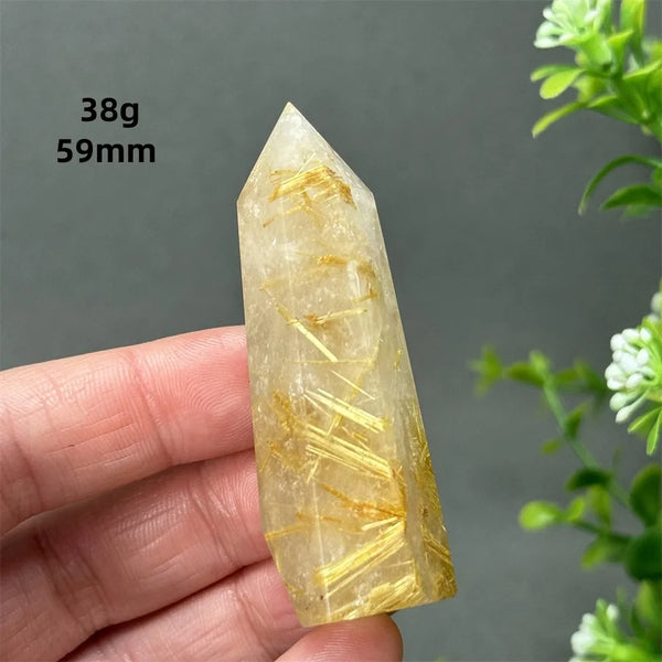 Gold Red Hair Crystal Point-ToShay.org