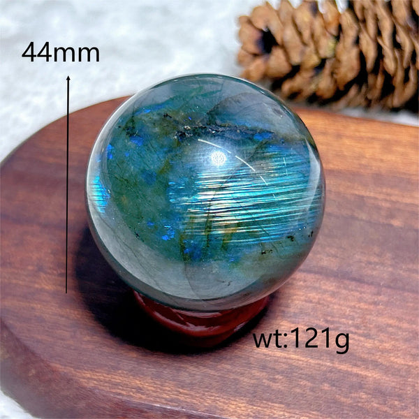Blue Flash Labradorite Ball-ToShay.org