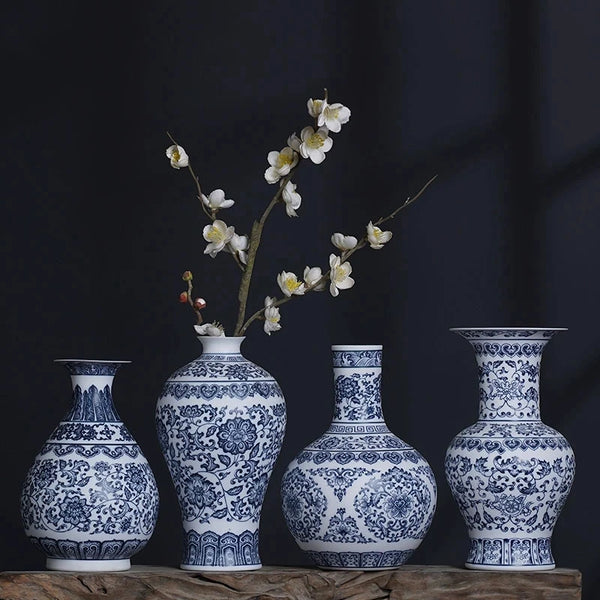 Blue White Ceramic Vase-ToShay.org