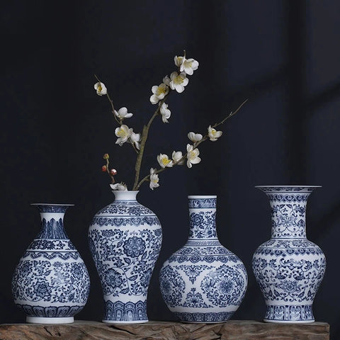 Blue White Ceramic Vase-ToShay.org