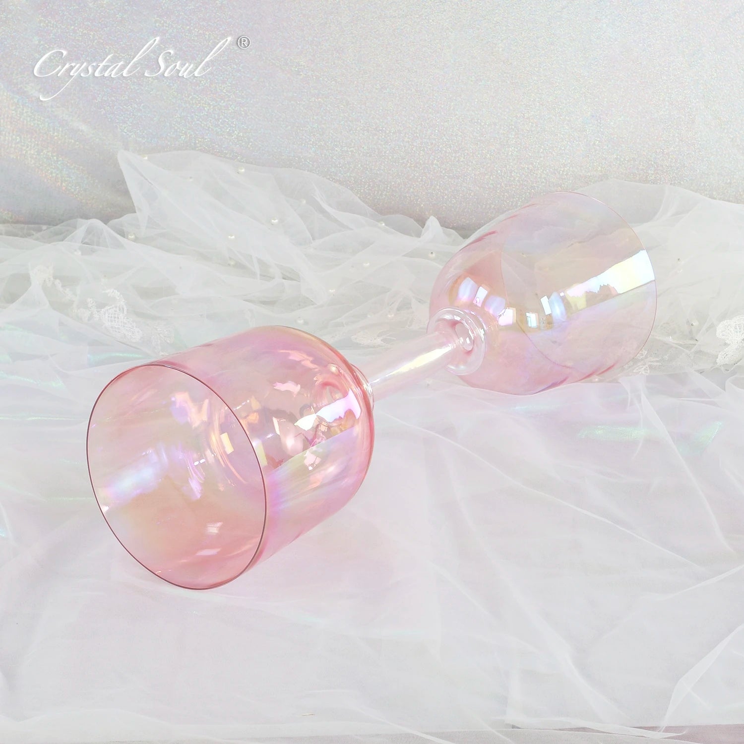 CrystalSoul 432Hz pink Double Headed Crystal Chalice Holy Grail Perfect Pitch Customized Tone-ToShay.org