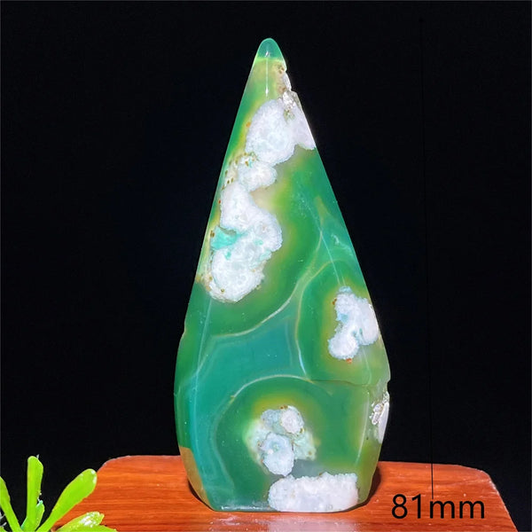Green Flower Agate Flame-ToShay.org