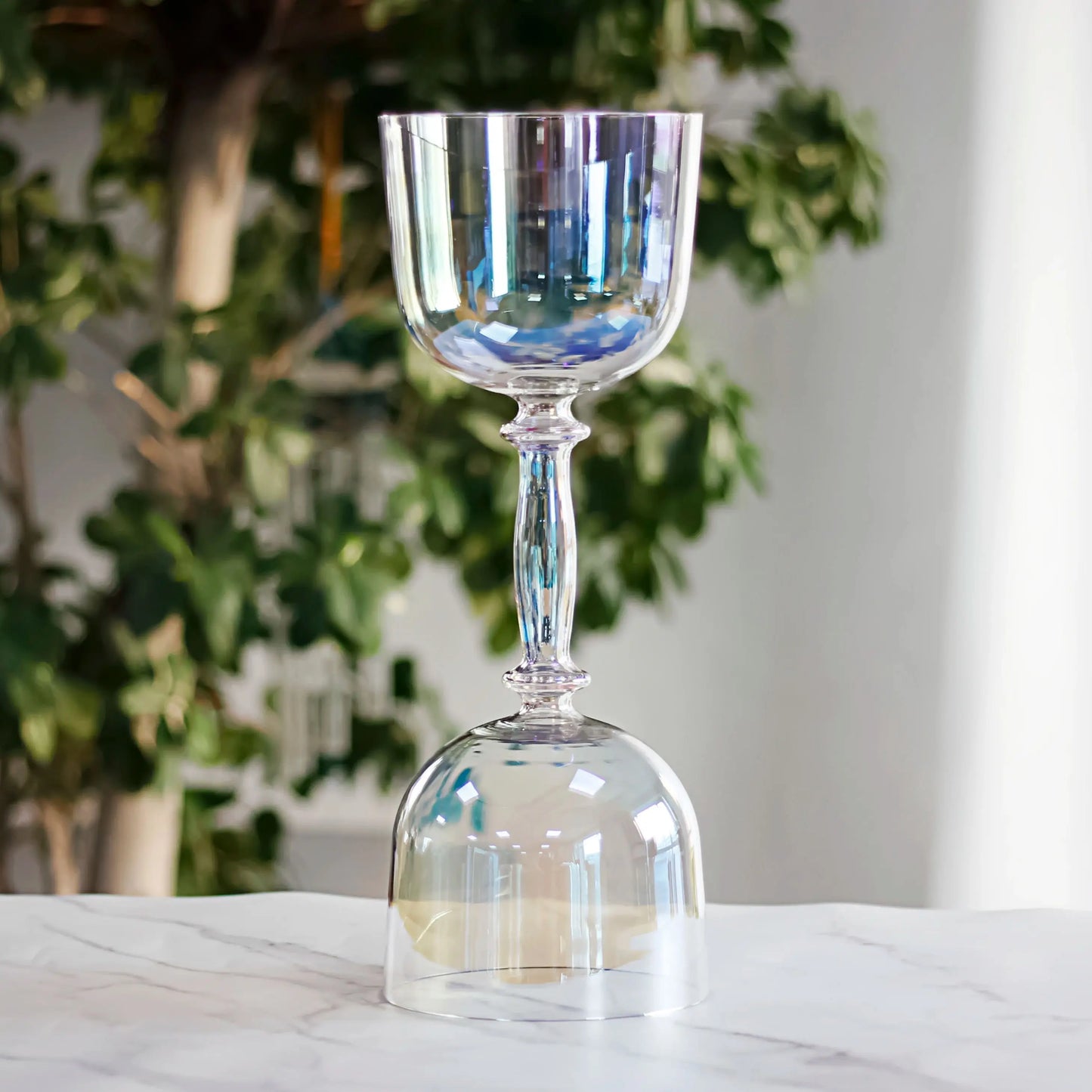 Clear Crystal Double Singing Bowl-ToShay.org