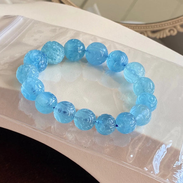 Blue Aquamarine Bracelet-ToShay.org