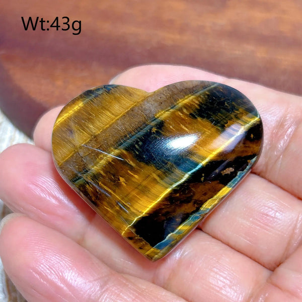 Yellow Blue Tiger Eye Heart-ToShay.org