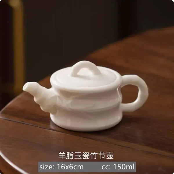 White Porcelain Teapot-ToShay.org