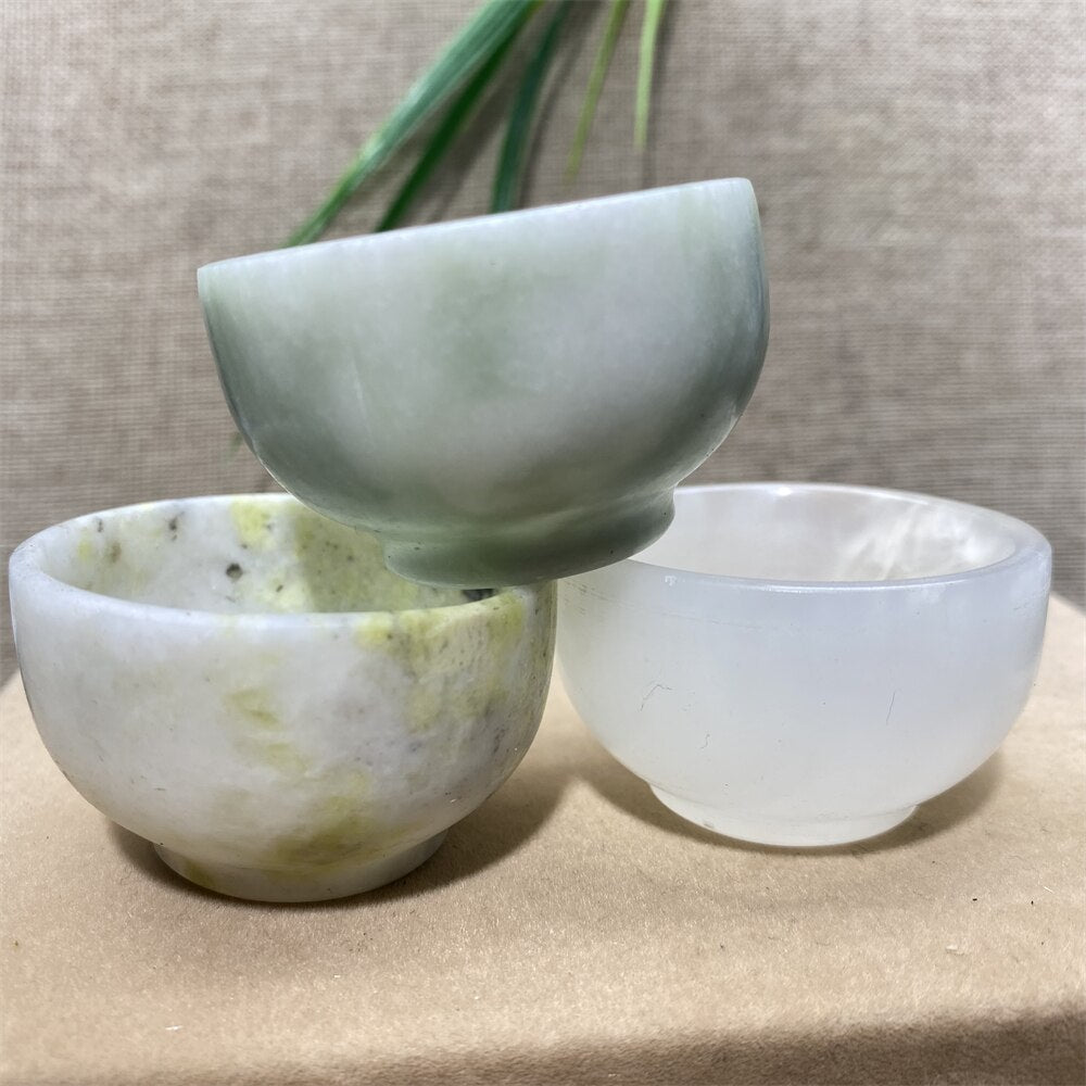 Green Jade Stone Bowls-ToShay.org