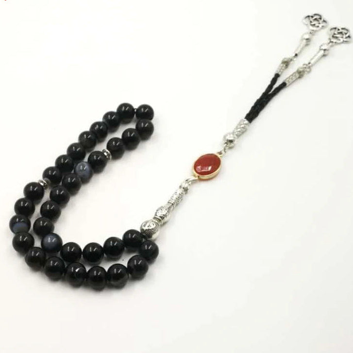 Black Agate Bead Tasbih-ToShay.org