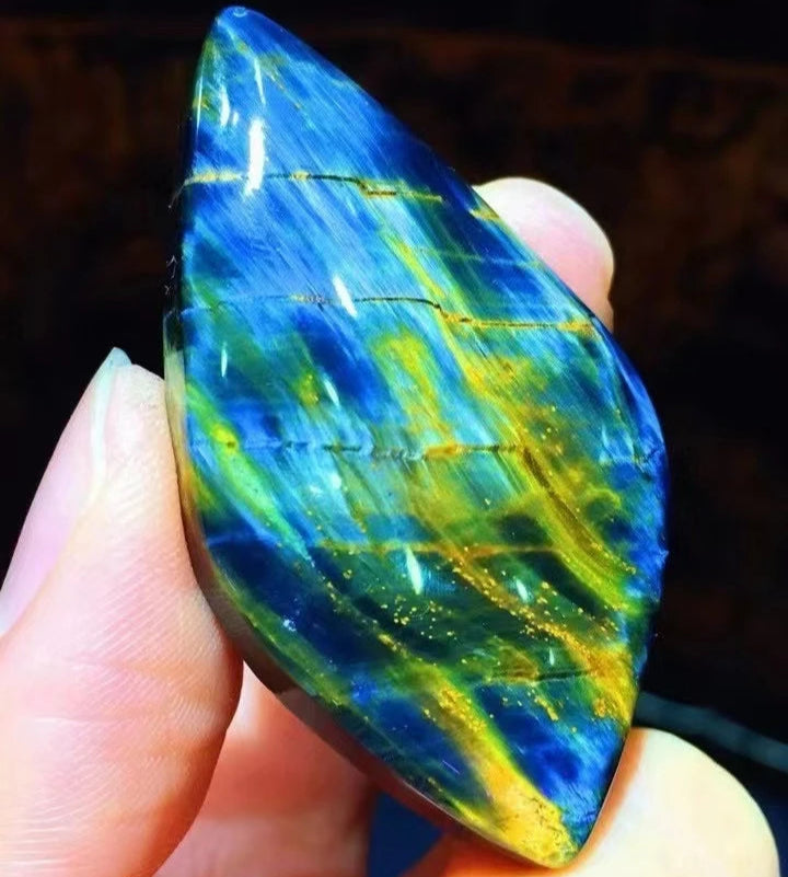 Blue Pietersite Chatoyant Pendant-ToShay.org