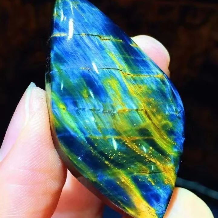 Blue Pietersite Chatoyant Pendant-ToShay.org
