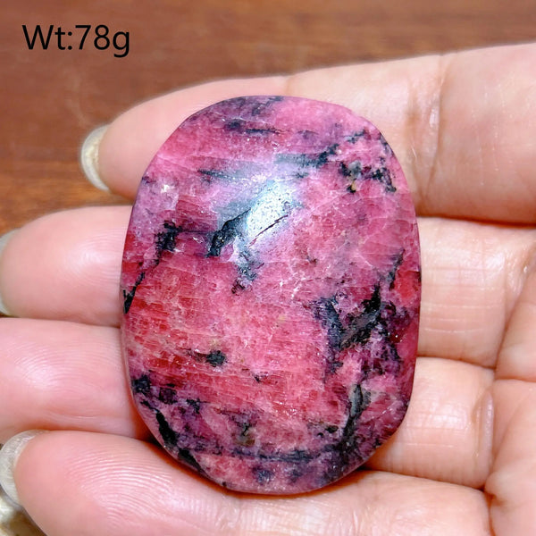 Pink Rhodonite Palm Stone-ToShay.org