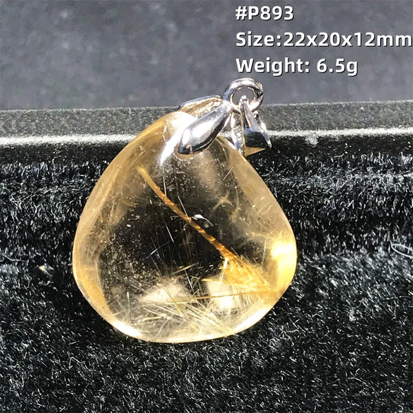 Gold Rutilated Quartz Pendant-ToShay.org