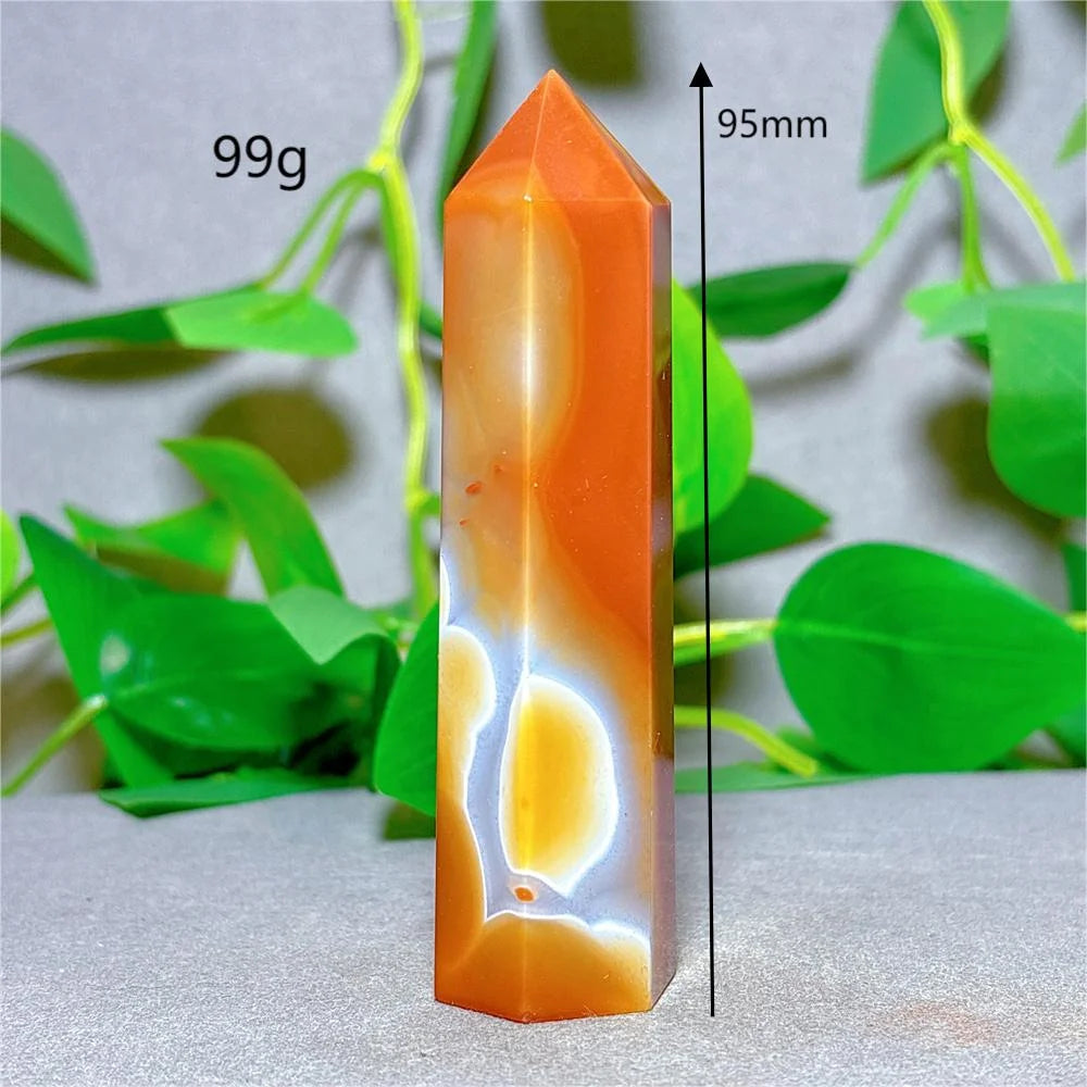 Orange Carnelian Quartz Tower-ToShay.org