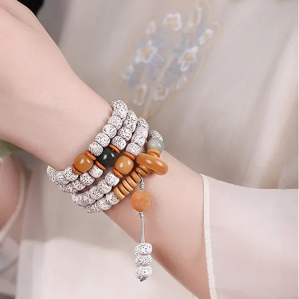 White Star Moon Bodhi Beads-ToShay.org