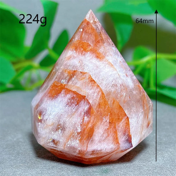 Red Fire Quartz Diamond Tower-ToShay.org
