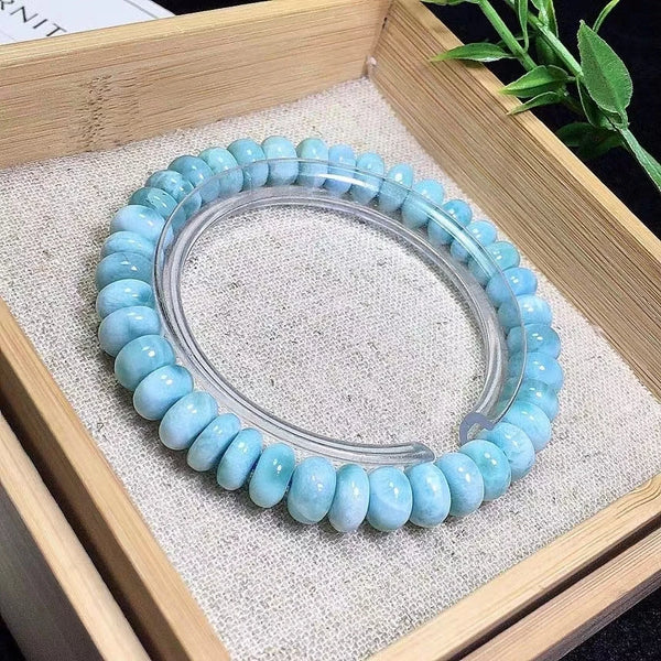Blue Larimar Bead Bracelet-ToShay.org