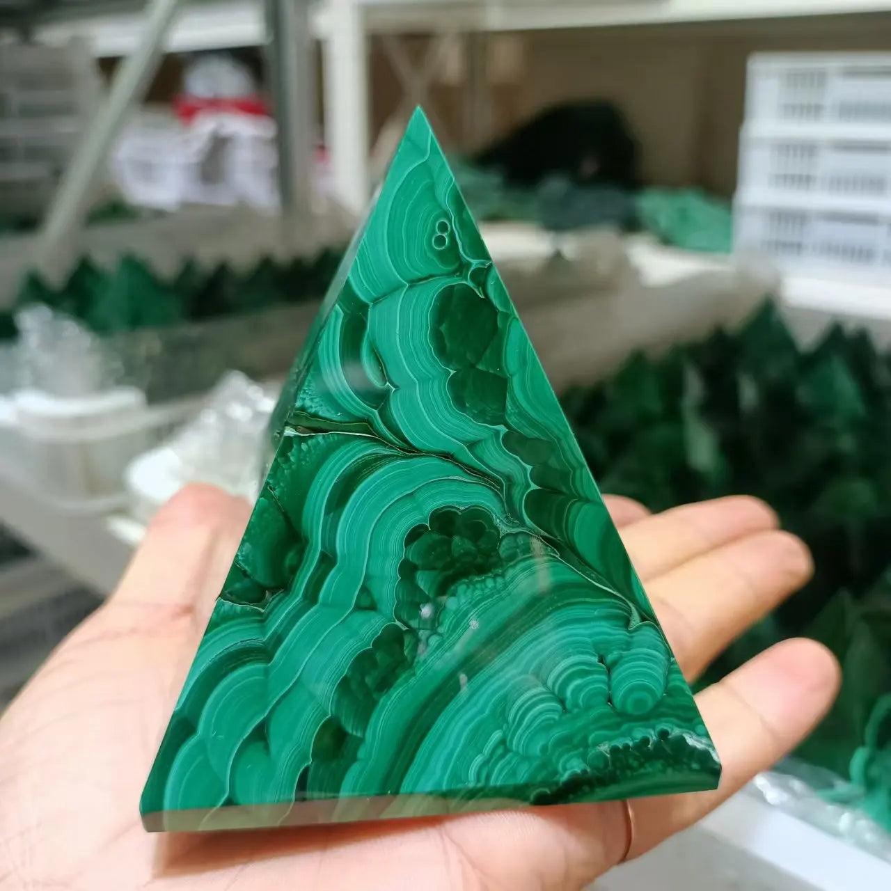 Green Malachite Pyramid-ToShay.org