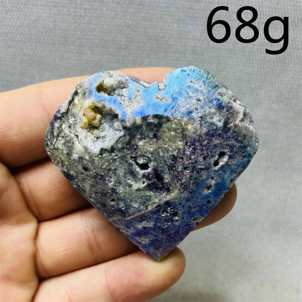 Purple Sphalerite Geode Heart-ToShay.org
