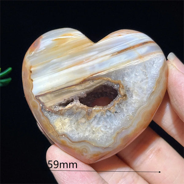 Orange Carnelian Druzy Agate Heart-ToShay.org