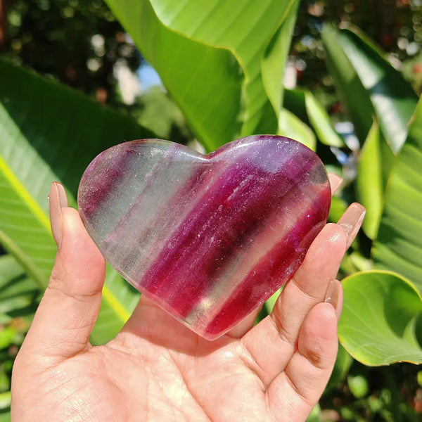 Rainbow Fluorite Heart-ToShay.org