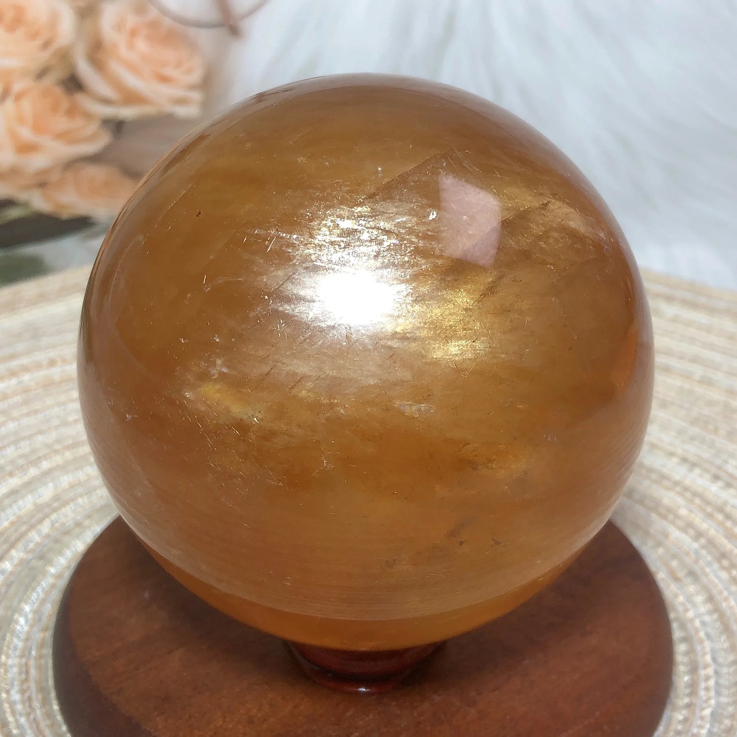 Yellow Honey Calcite Ball-ToShay.org