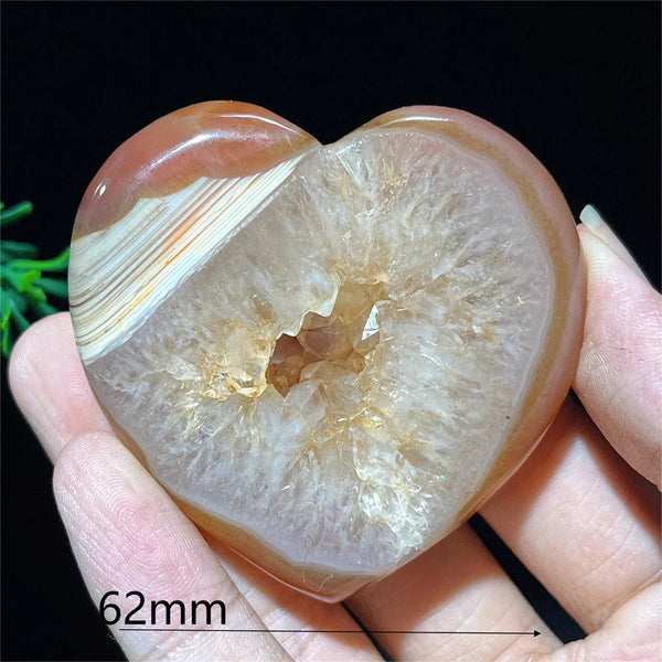 Orange Carnelian Druzy Agate Heart-ToShay.org