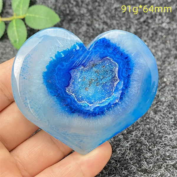 Blue Agate Geode Heart-ToShay.org