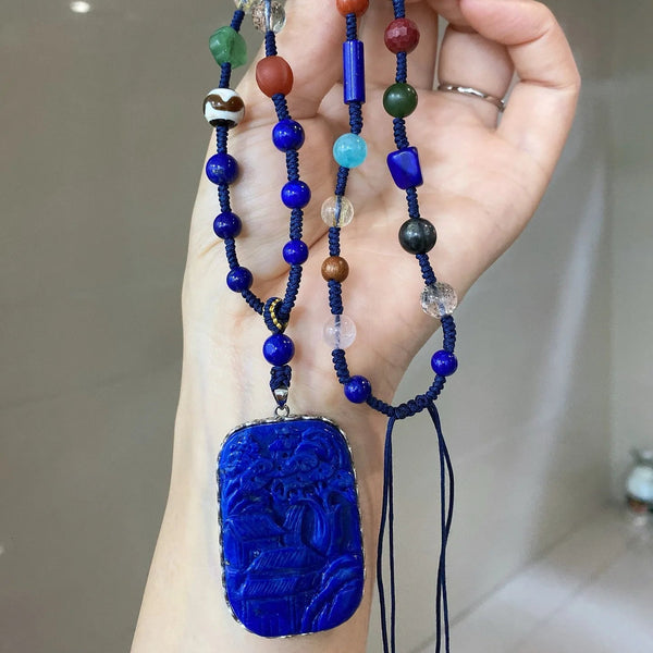 Blue Lapis Lazuli Pendant-ToShay.org