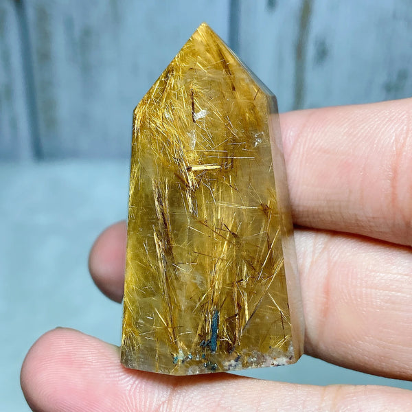 Gold Rutilated Crystal Point-ToShay.org