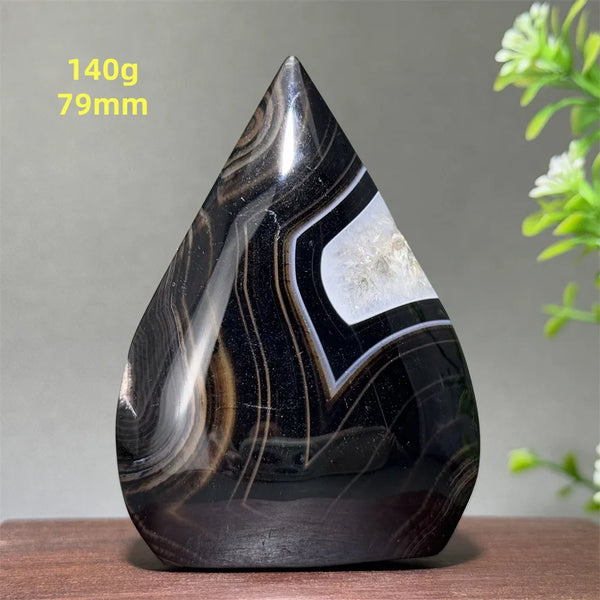 Black Striped Agate Torch-ToShay.org